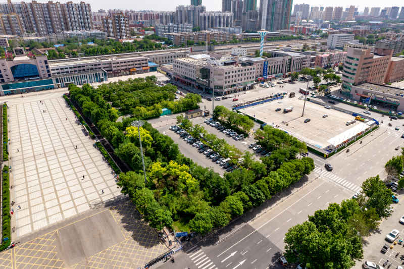 河北衡水火车站航拍摄影图