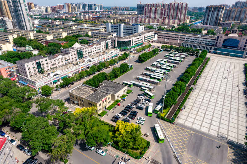 河北衡水火车站航拍摄影图