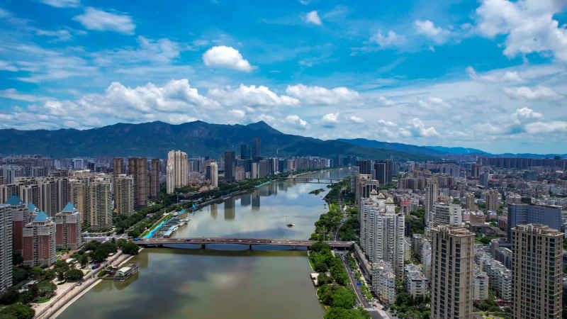 福建福州城市风光航拍图 