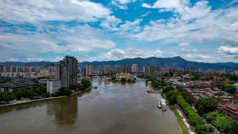 福建福州城市风光航拍图 