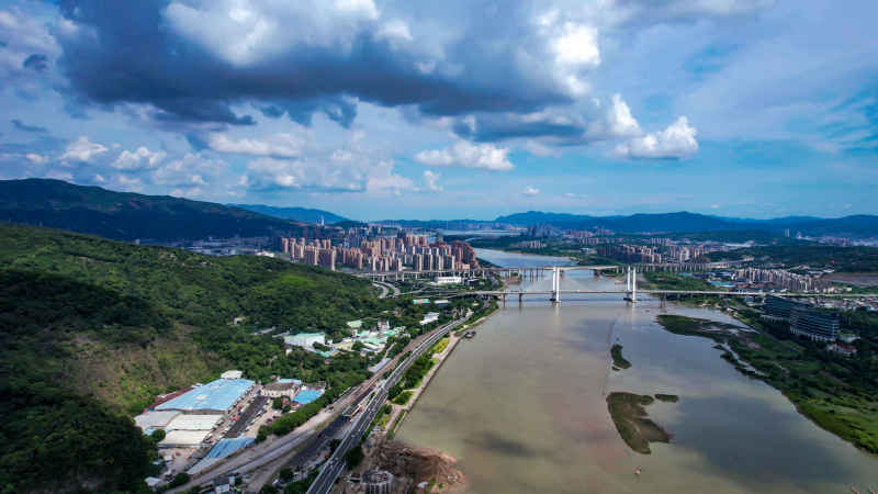 福建福州城市风光航拍图 