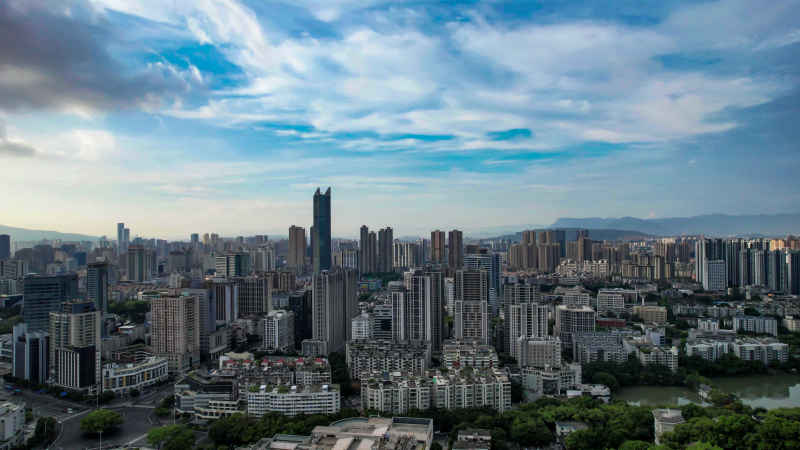 福建福州城市风光航拍图 