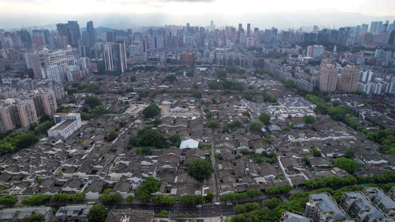 福建福州城市风光航拍图 