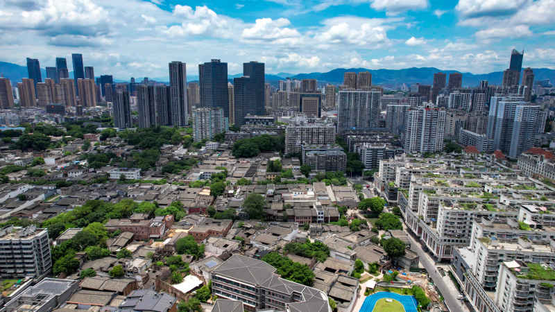 福建福州城市风光航拍图 