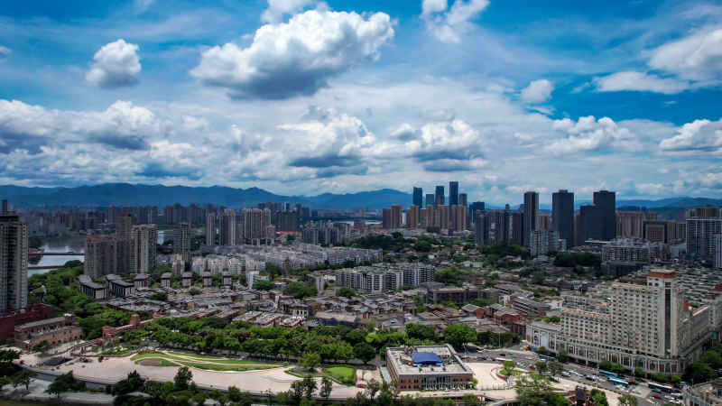 福建福州城市风光航拍图 