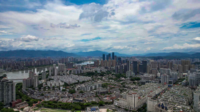 福建福州城市风光航拍图 