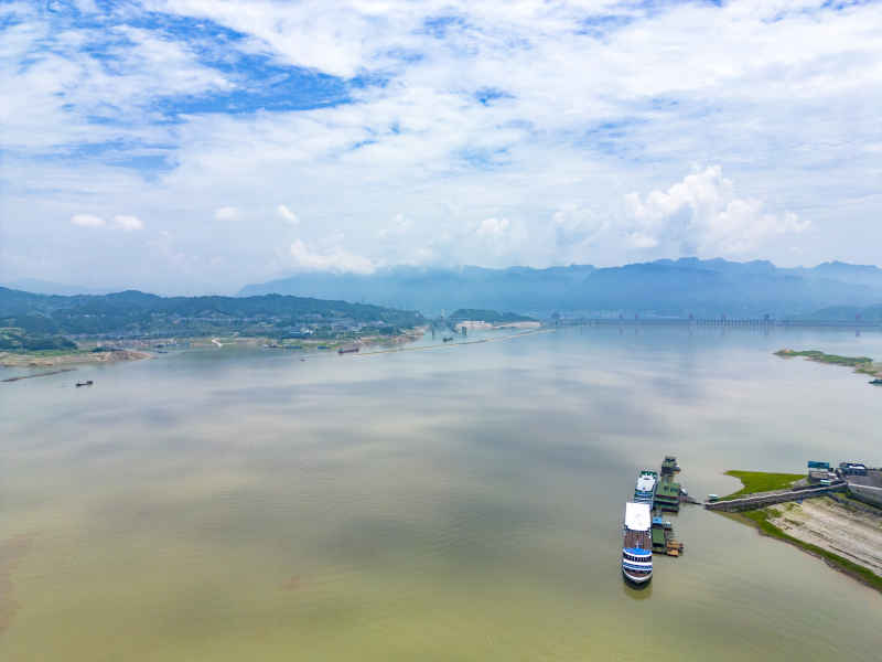 湖北长江三峡水库航拍摄影图