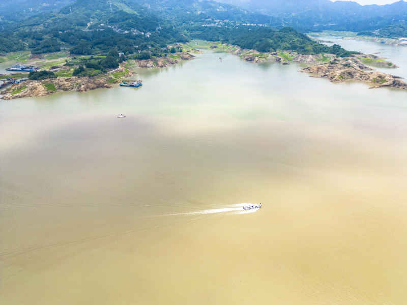 湖北长江三峡水库航拍摄影图