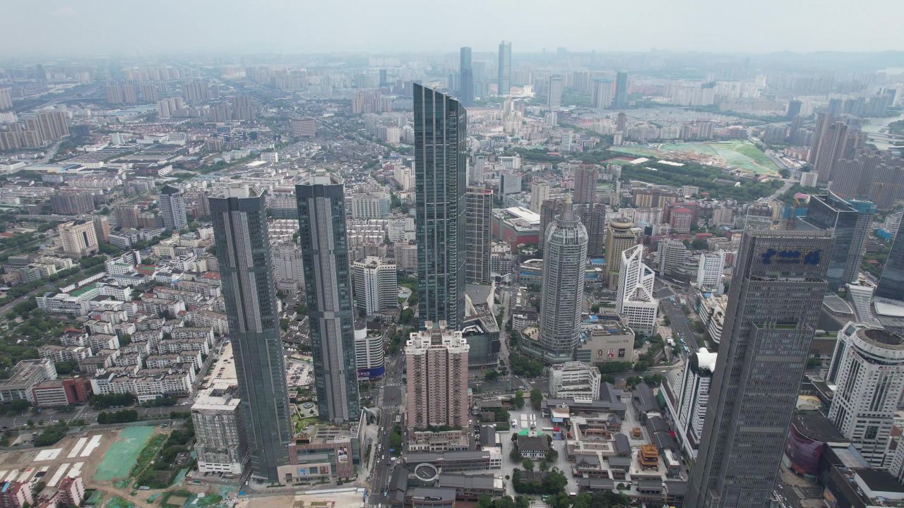 江苏无锡城市风光航拍