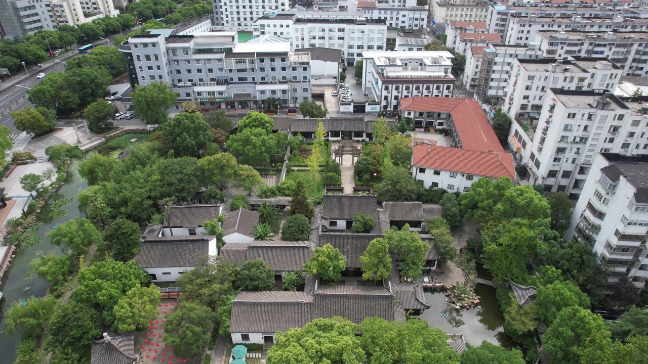 江苏无锡城市风光地标建筑航拍 