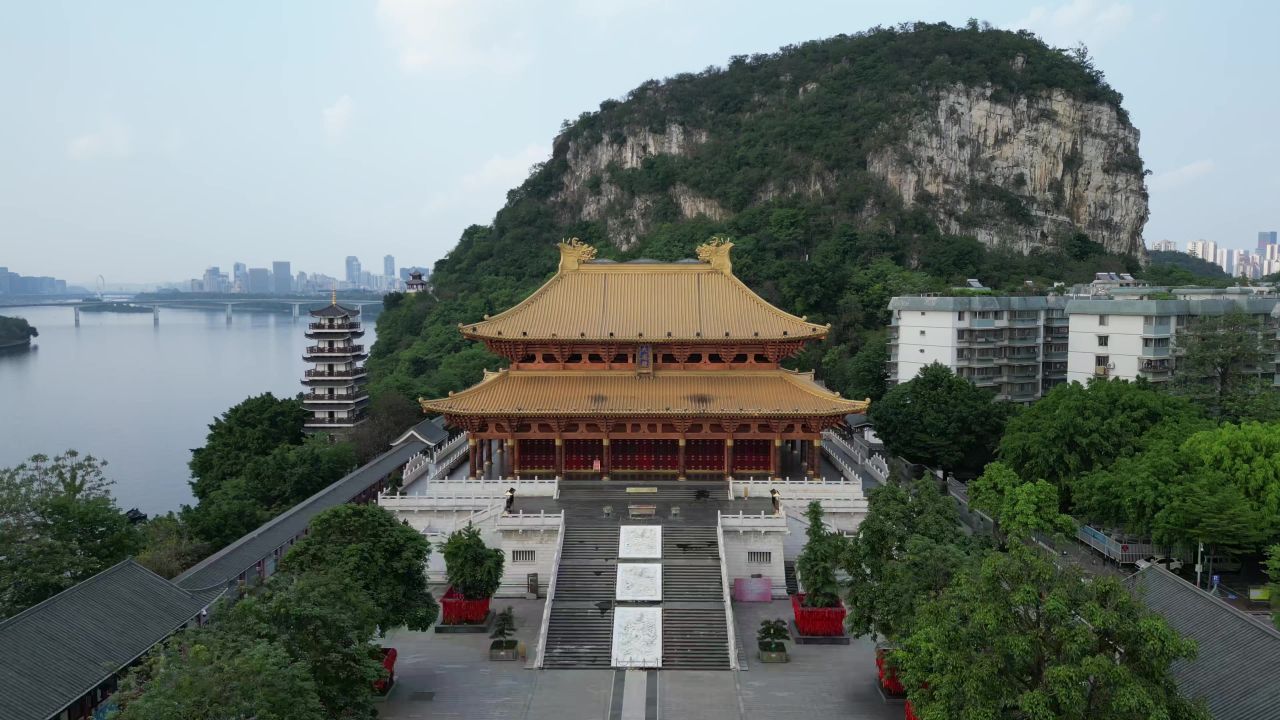 广西柳州文庙航拍