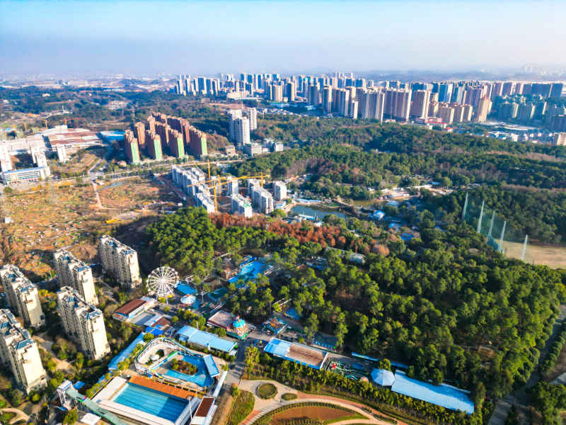 湖南省植物园航拍摄影图
