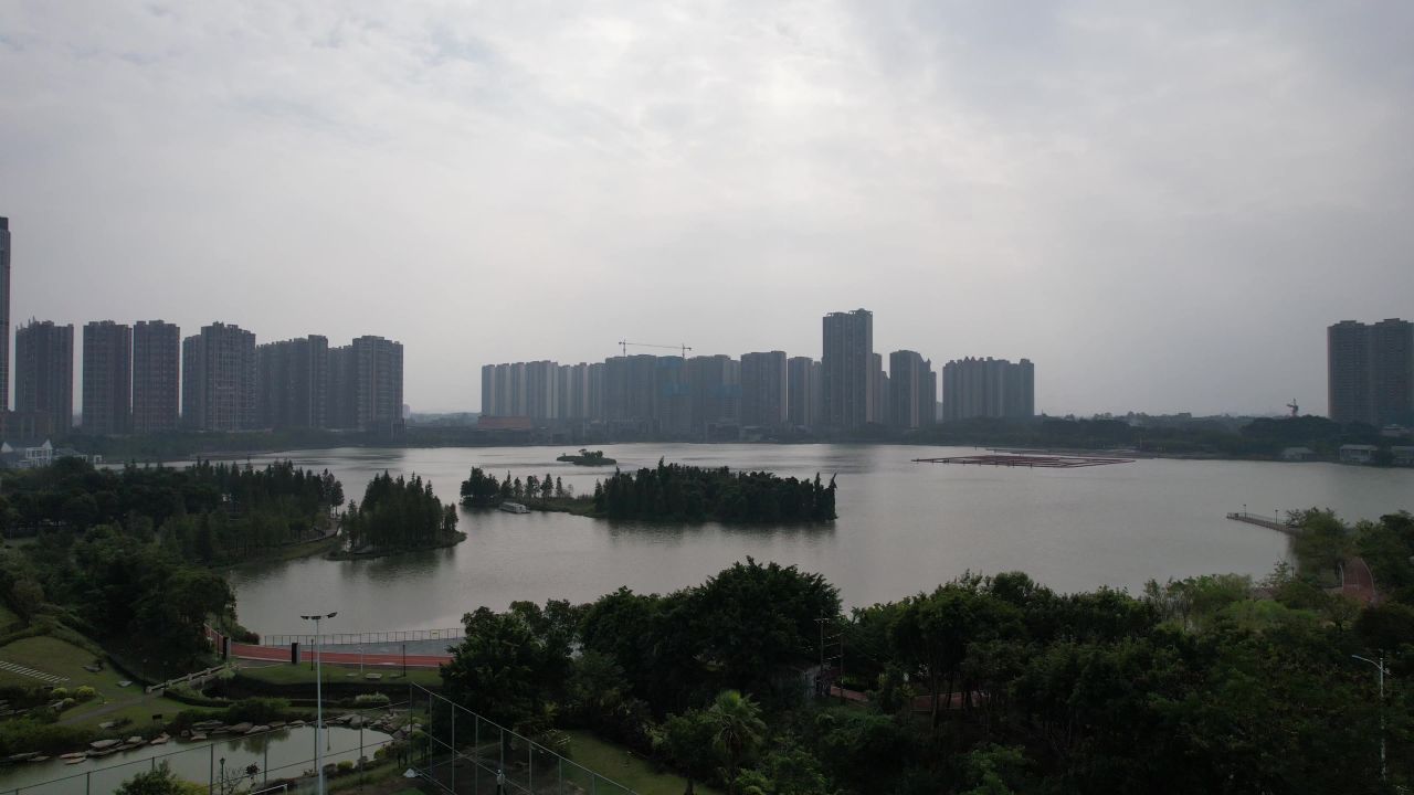广西钦州白石湖公园航拍