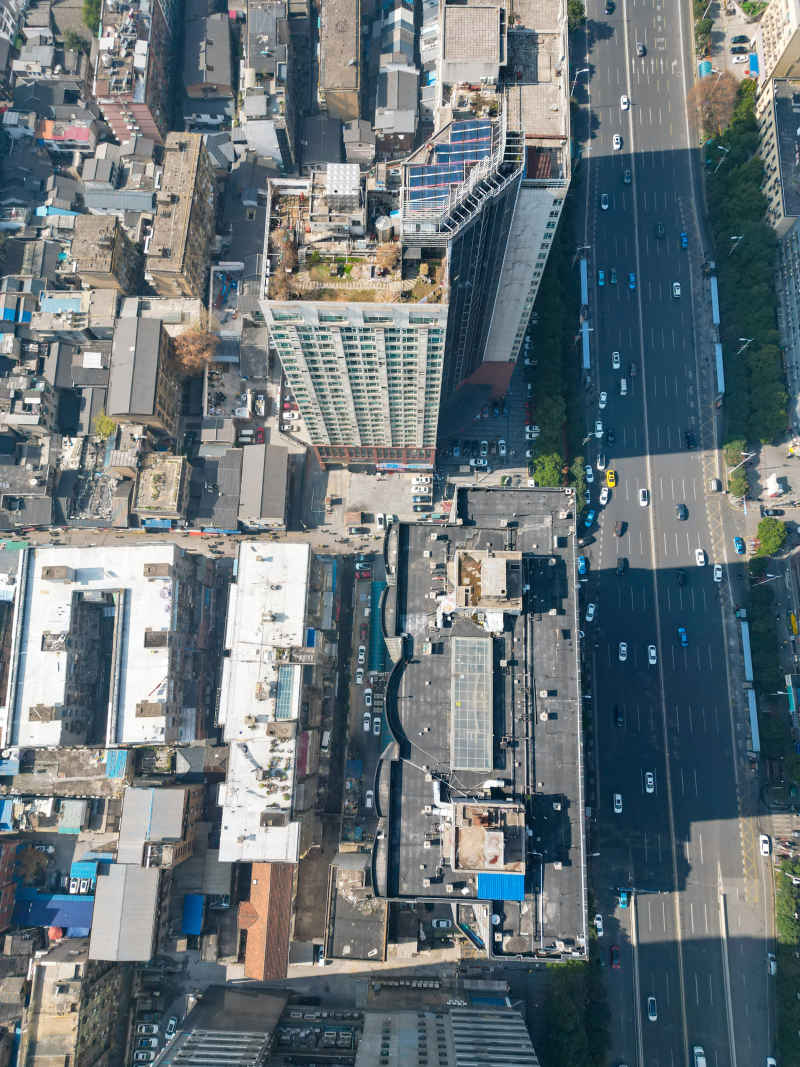 湖南长沙城市风光航拍摄影图