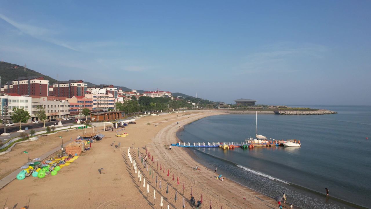 大海海洋海岛自然风光航拍 