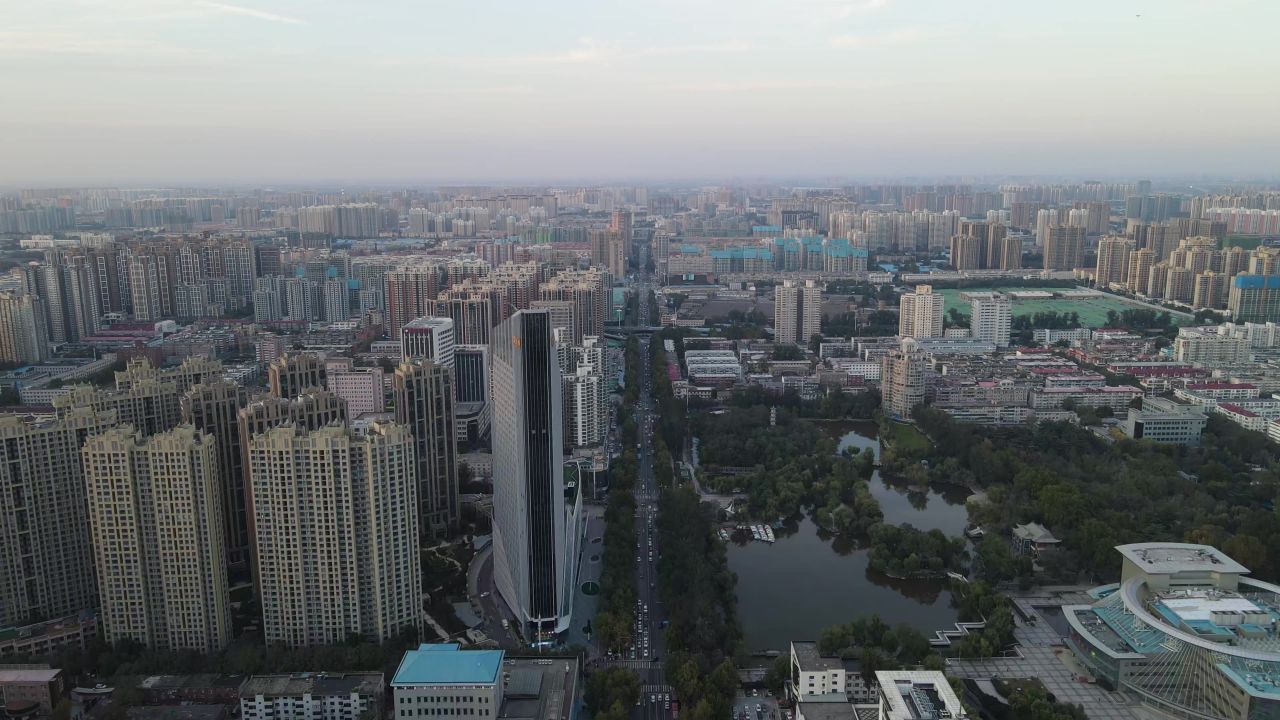 河北石家庄城市建设航拍