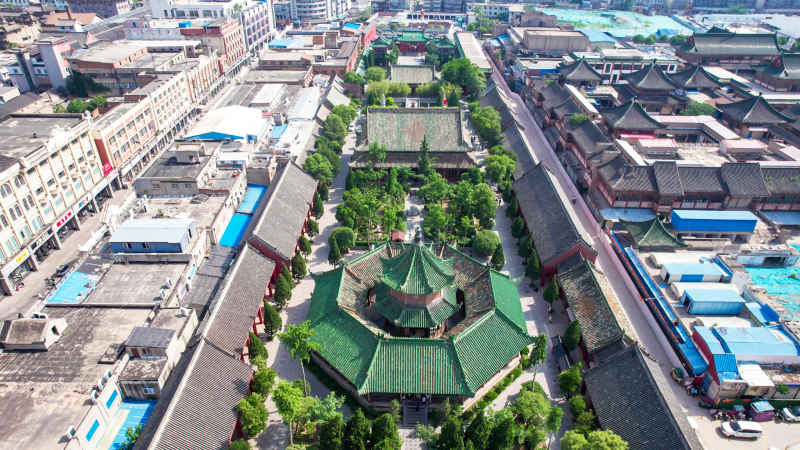河北开封鼓楼相国寺历史文化古建筑航拍 