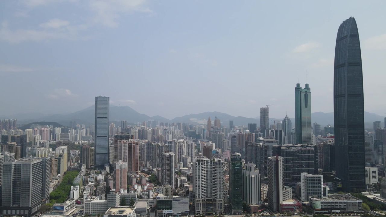 深圳城市风光高楼建筑航拍