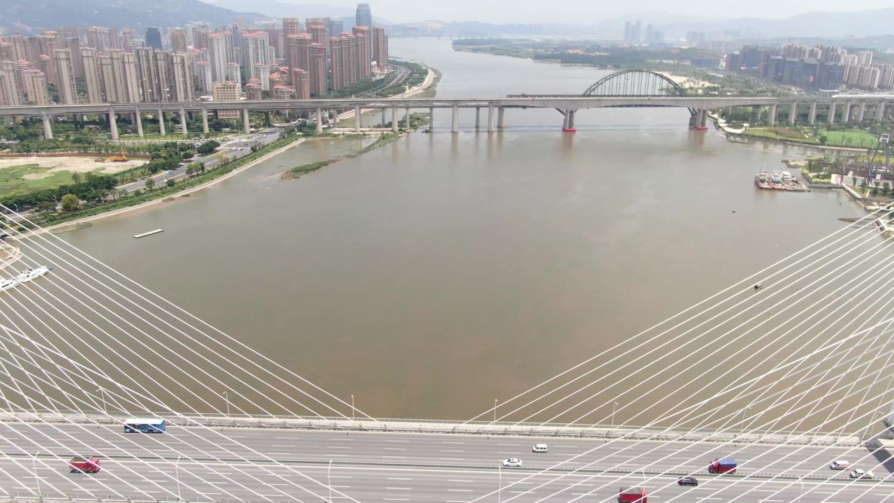  福建福州城市风光航拍