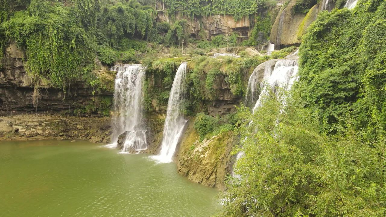 自然风光 河流 风景 航拍