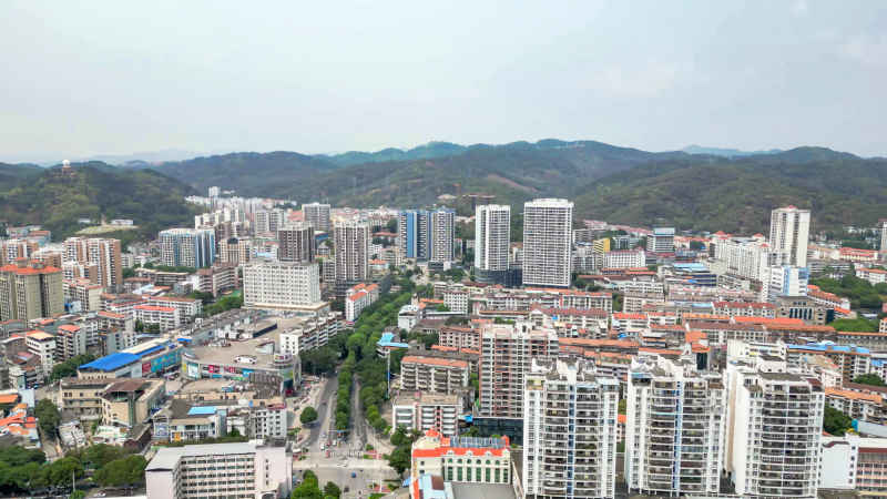 广西百色城市风光航拍