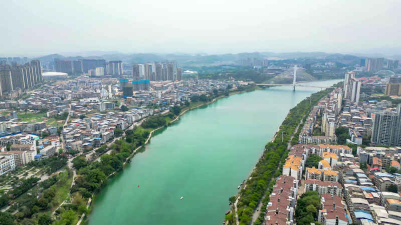 广西百色城市风光航拍