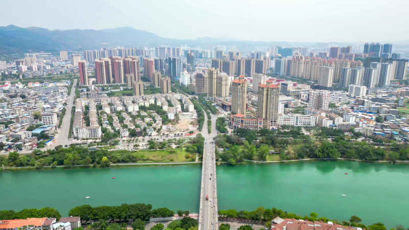 广西百色城市风光航拍