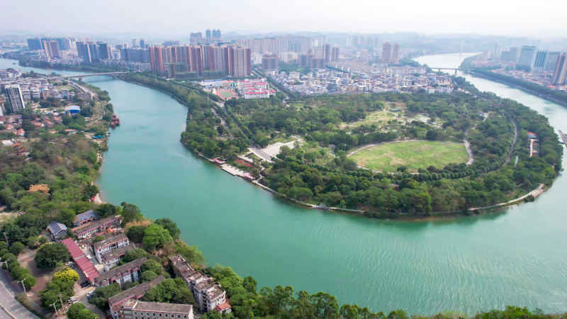 广西百色城市风光航拍