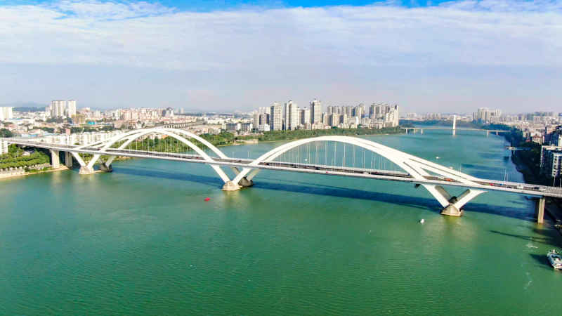 广西柳州城市风光航拍摄影图 
