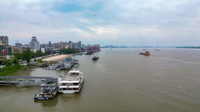 江西抚州城市风光航拍图 