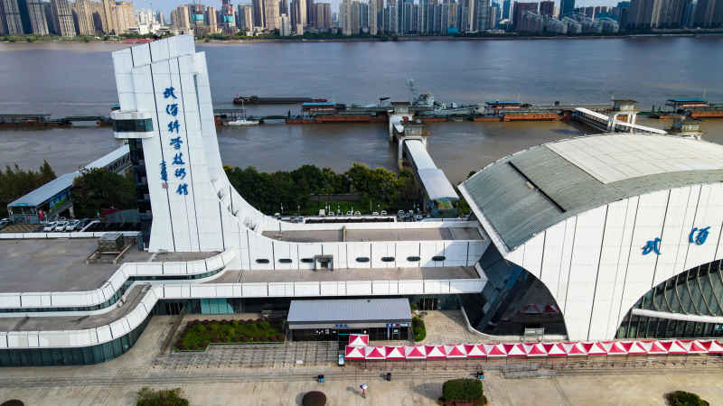 湖北武汉城市风光旅游景区航拍 