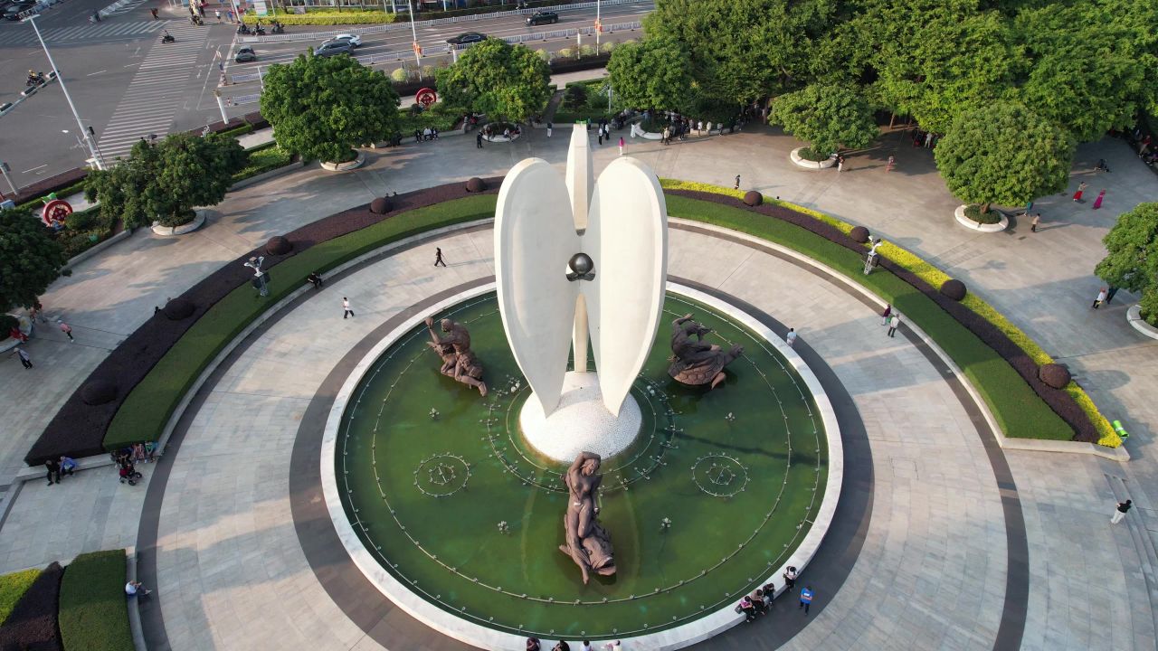 广西北海城市风光旅游景区航拍 