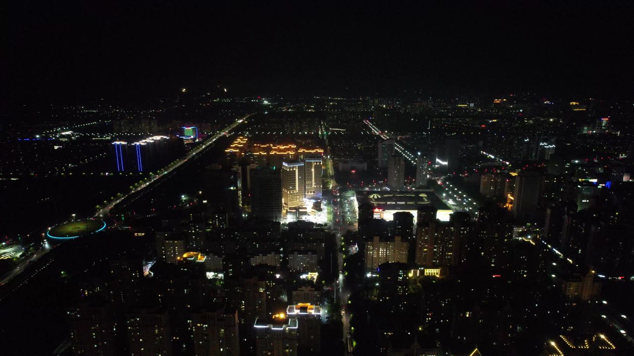 河南许昌城市风光地标建筑航拍 
