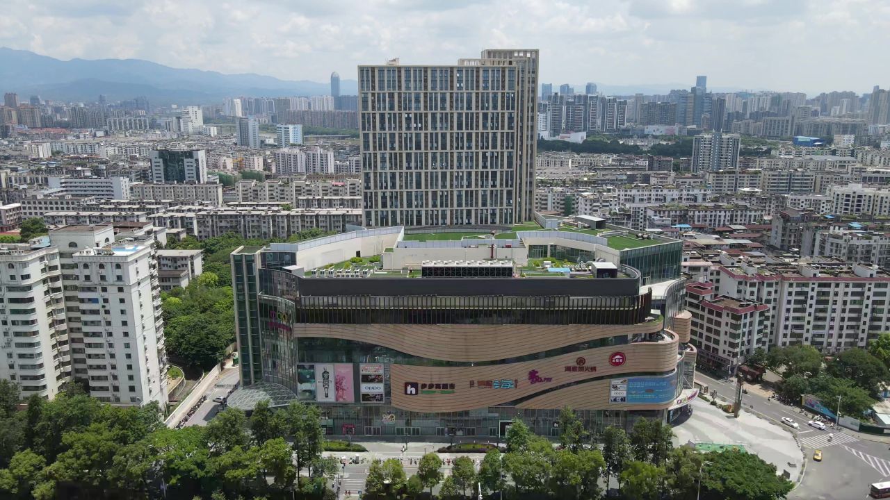 赣州城市商业广场航拍