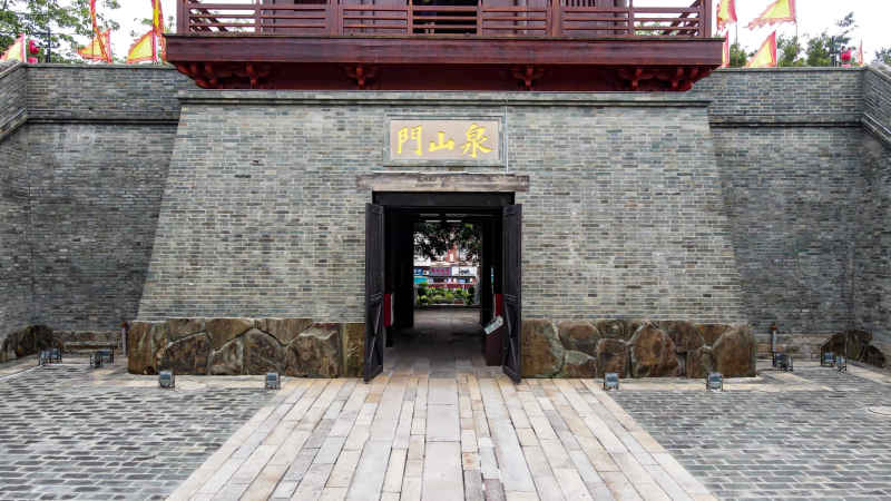 福建泉州城市风光航拍图 
