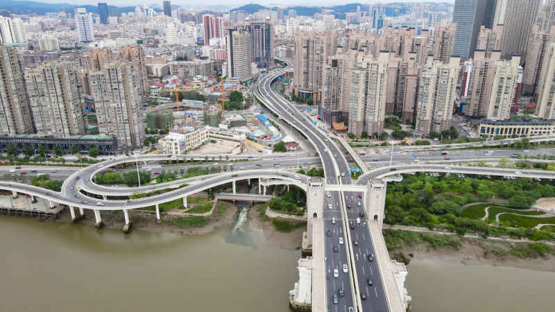 福建泉州城市风光航拍图 