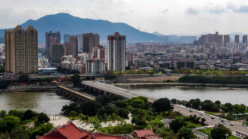 福建泉州城市风光航拍图 