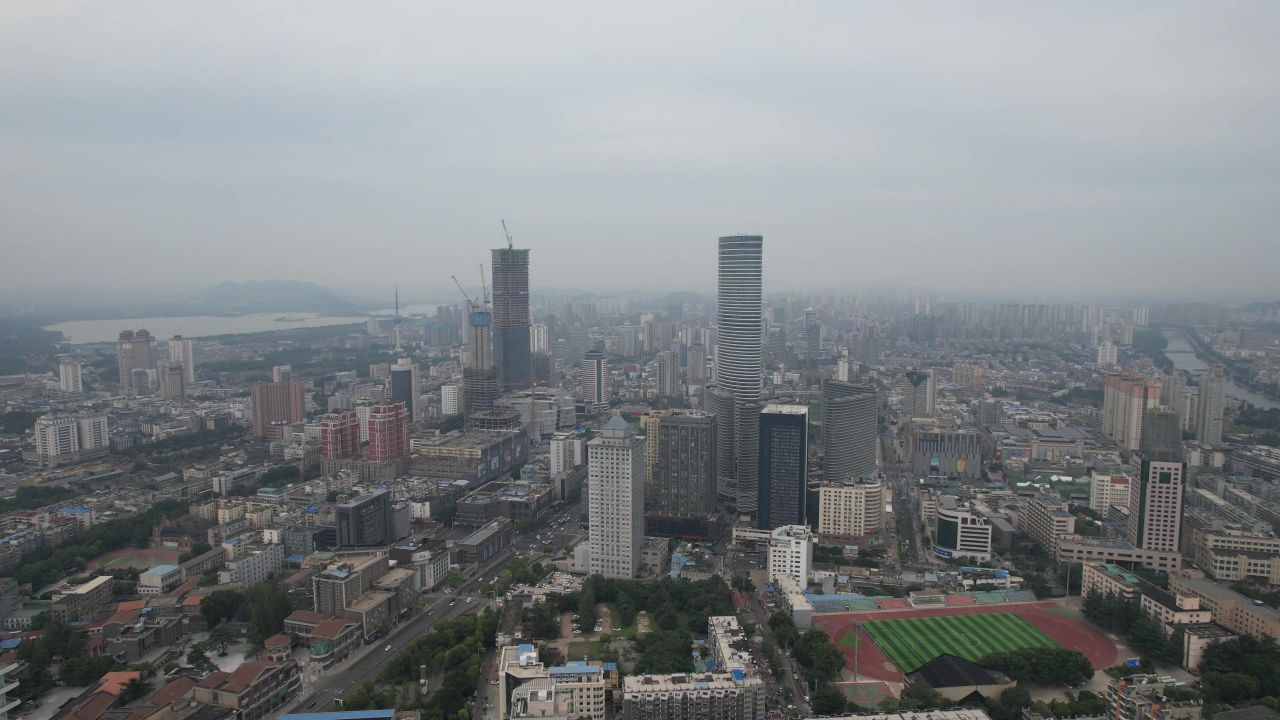 江苏徐州城市大景高楼航拍