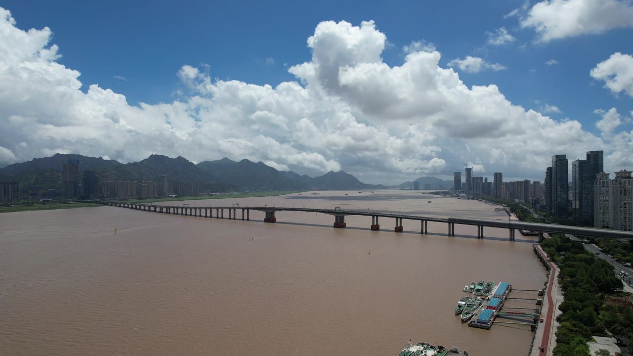 浙江温州城市风光航拍