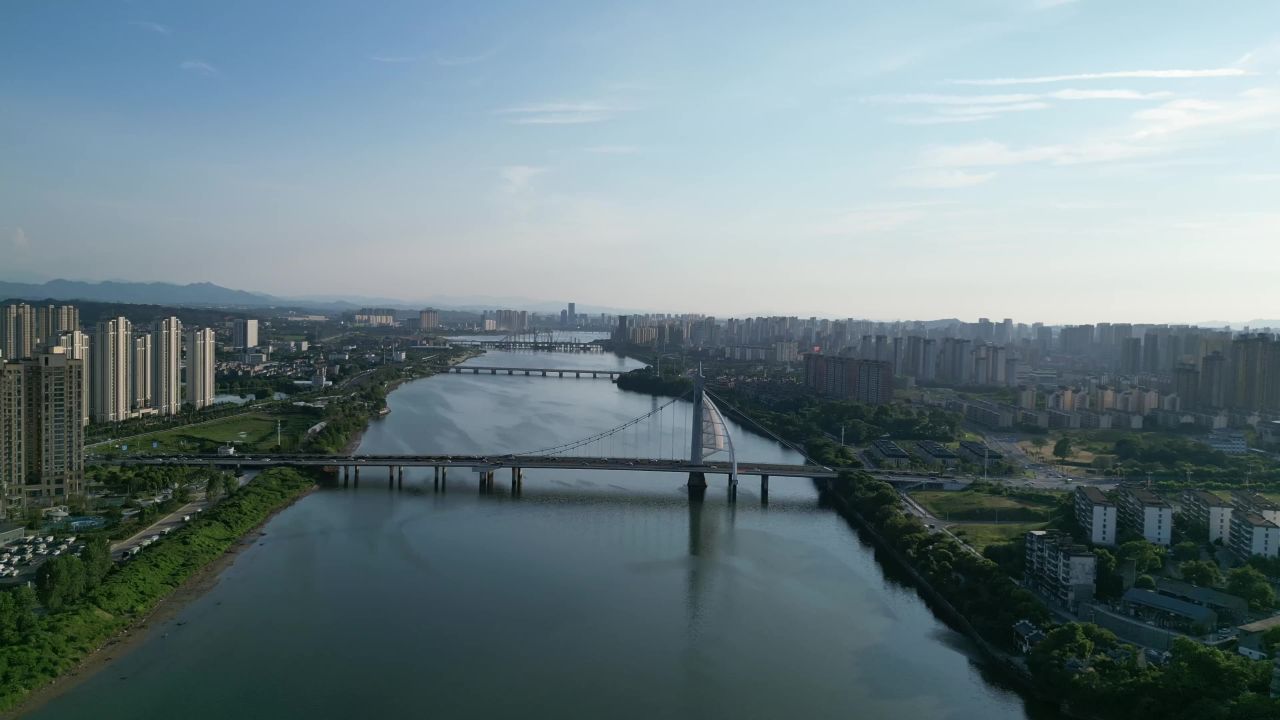 航拍江西上饶大桥