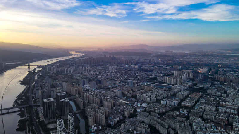 福建福州城市风光航拍摄影图