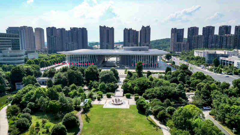 江西吉安城市风光旅游景区航拍图