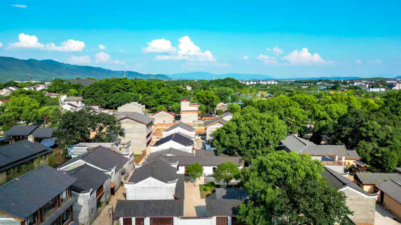 江西吉安城市风光旅游景区航拍图