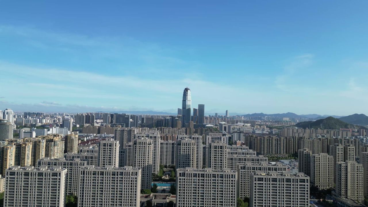 航拍台州城市建设
