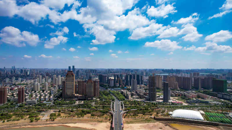 江西南昌城市风光航拍摄影图