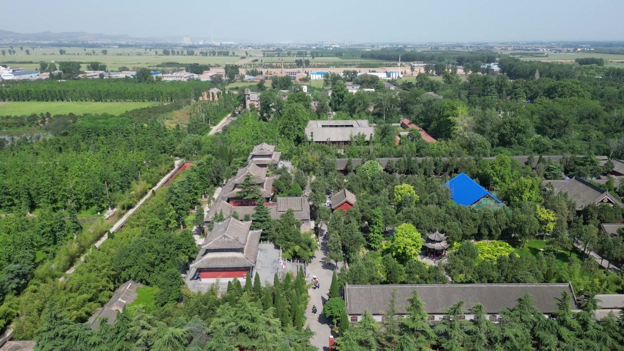 河南洛阳城市风光旅游景区航拍