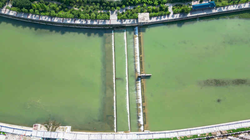 湖北襄阳城市风光航拍摄影图