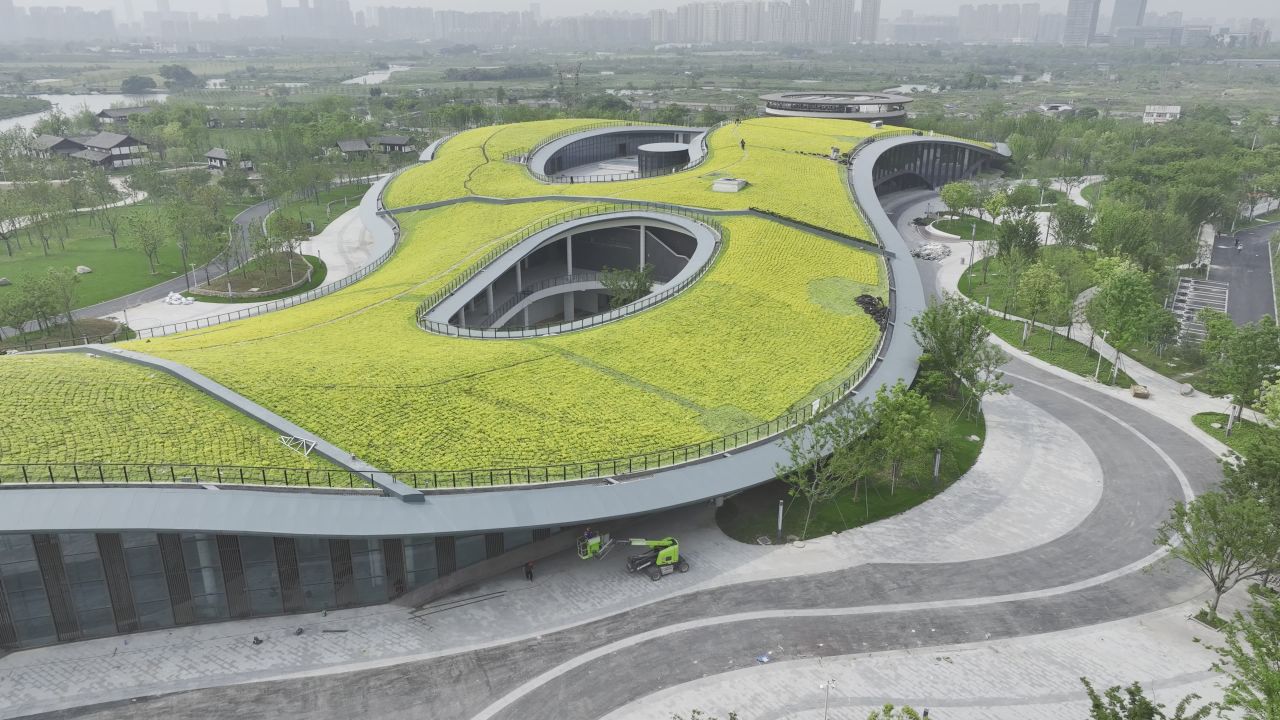 温州三垟湿地东入口航拍景观 7