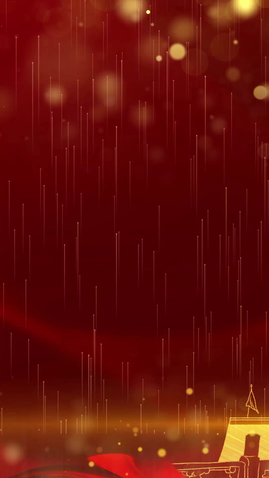 竖版红色粒子红绸光束背景视频素材 28