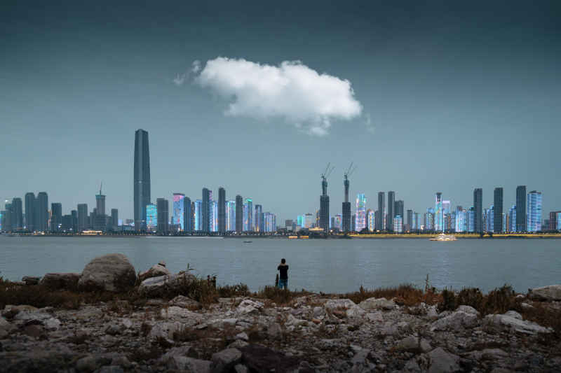 武汉夜景江景全景